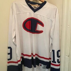 Champion White and Blue Sports Jersey